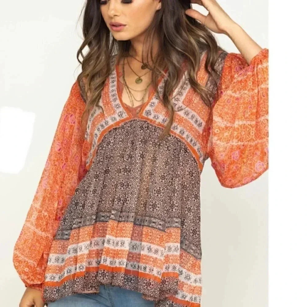 Free People Gorgeous V-neck tunic - Picture 1 of 7